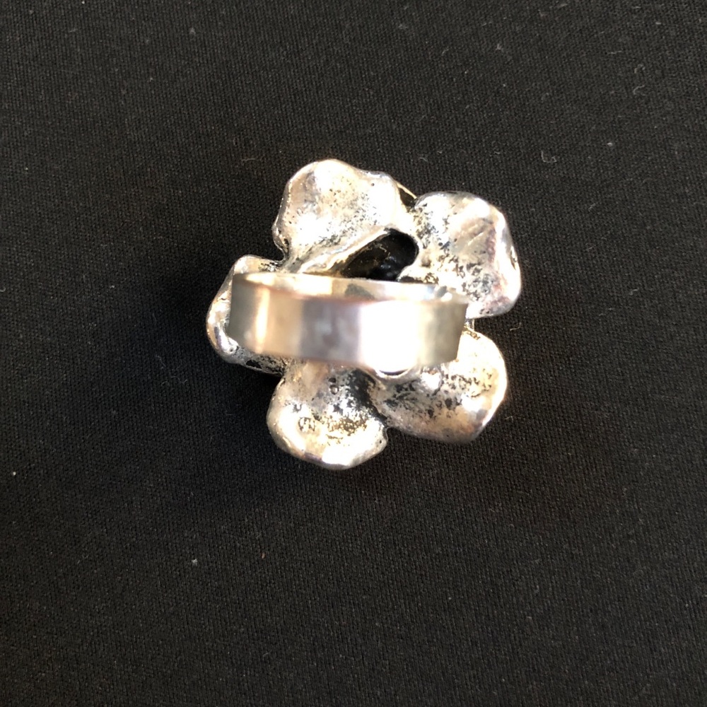 Silver Flower Ring - image 4